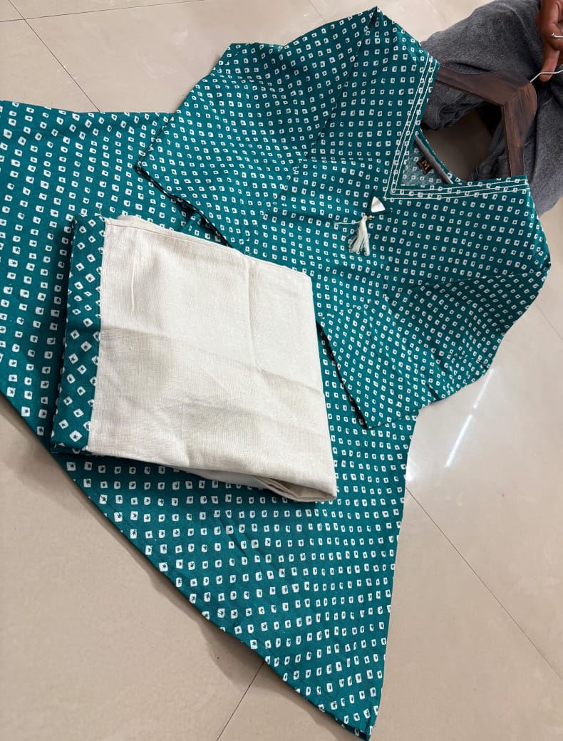 Reyon Kurta with Linen Pant