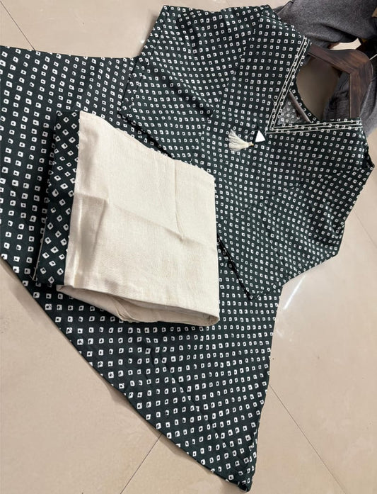Reyon Kurta with Linen Pant